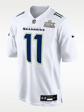 NEW Jaxon #11 Smith-Njigba Super Bowl LX Patch WHITE Jersey 22NM10AF78-6LK   XXL